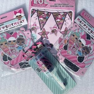L.O.L Surprise! Happy Birthday Party Decorations Girls Banners & Popper Lot